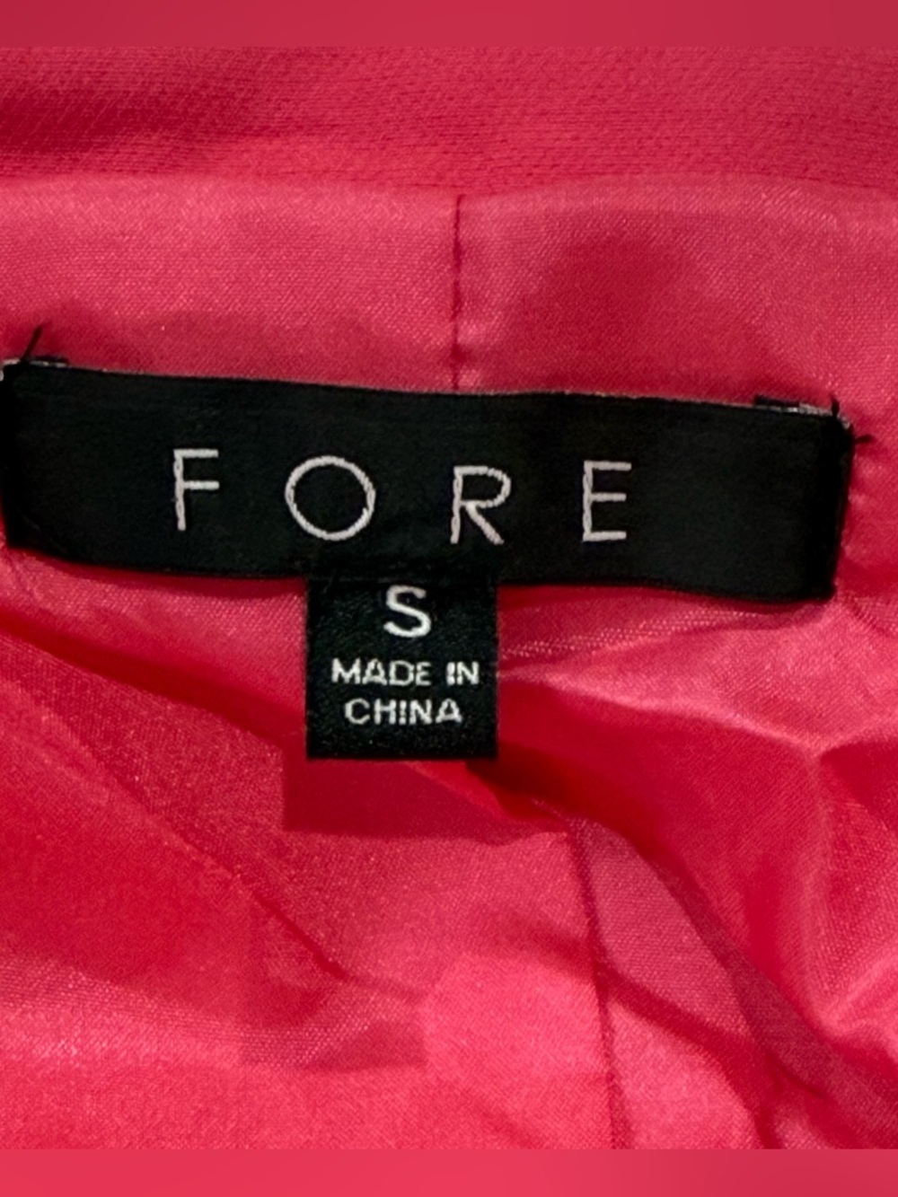 Fore Hot Pink Oversized Blazer Small Double Breasted Barbie Work Chic Statement - Picture 8 of 9
